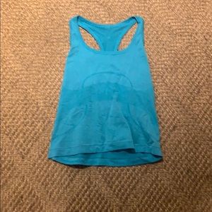 Blue lululemon racerback tank top size 4